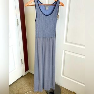 Lark + Grey Navy and White Stripped Maxi dress